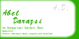 abel darazsi business card